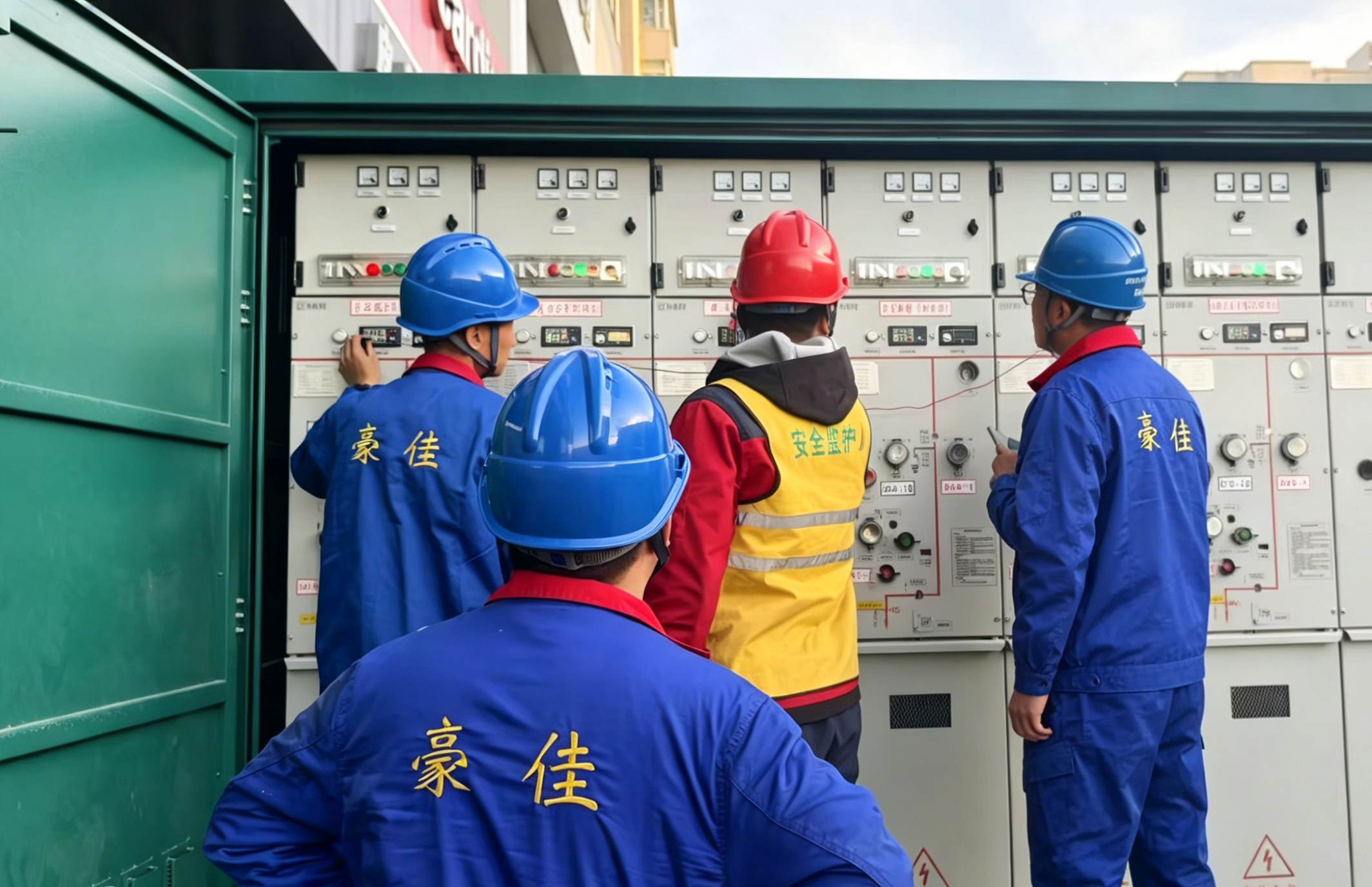 豪佳古城脚下开展配网升级改造工作 